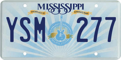 MS license plate YSM277