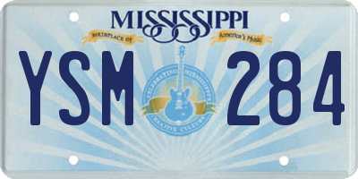 MS license plate YSM284