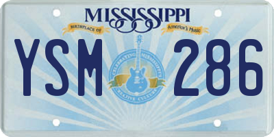 MS license plate YSM286