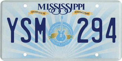 MS license plate YSM294