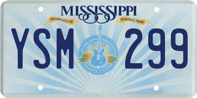 MS license plate YSM299