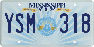 MS license plate YSM318