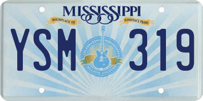 MS license plate YSM319