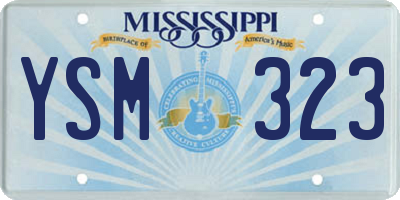 MS license plate YSM323