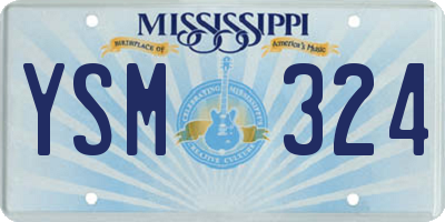 MS license plate YSM324