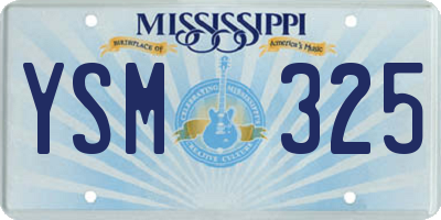 MS license plate YSM325