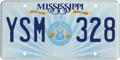 MS license plate YSM328
