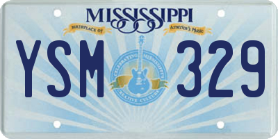 MS license plate YSM329