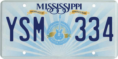 MS license plate YSM334