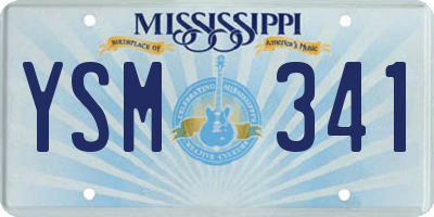 MS license plate YSM341