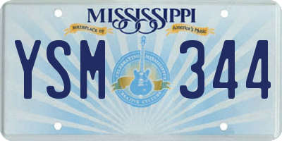 MS license plate YSM344