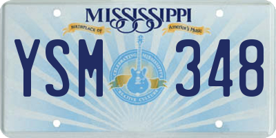 MS license plate YSM348