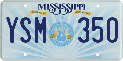 MS license plate YSM350
