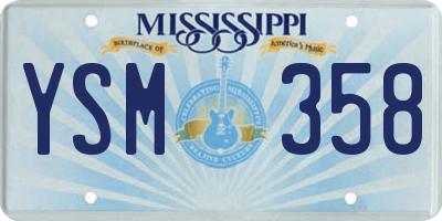 MS license plate YSM358