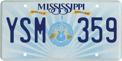 MS license plate YSM359