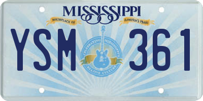 MS license plate YSM361