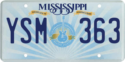 MS license plate YSM363