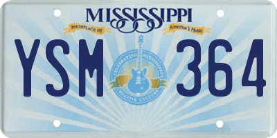 MS license plate YSM364