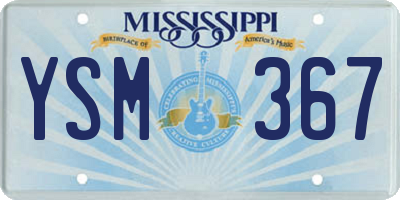 MS license plate YSM367