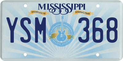MS license plate YSM368