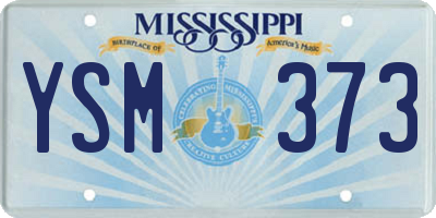 MS license plate YSM373