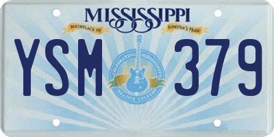 MS license plate YSM379