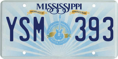 MS license plate YSM393