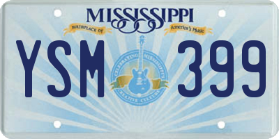 MS license plate YSM399