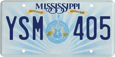 MS license plate YSM405