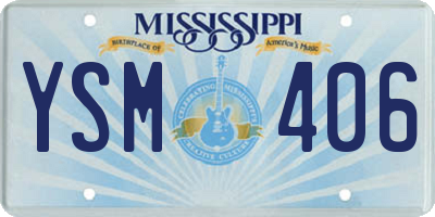MS license plate YSM406