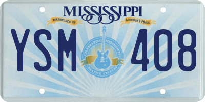 MS license plate YSM408