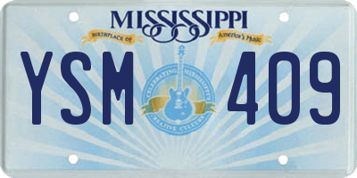 MS license plate YSM409
