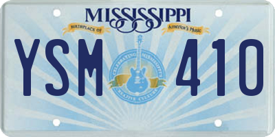 MS license plate YSM410