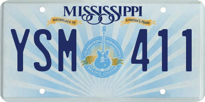 MS license plate YSM411