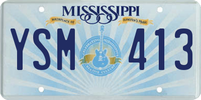 MS license plate YSM413