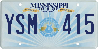 MS license plate YSM415