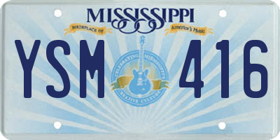 MS license plate YSM416