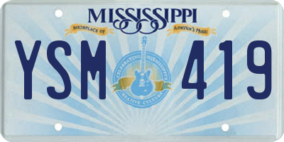 MS license plate YSM419