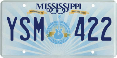 MS license plate YSM422