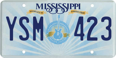 MS license plate YSM423