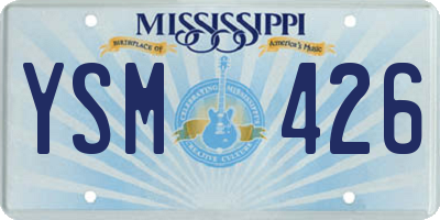 MS license plate YSM426