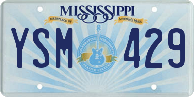 MS license plate YSM429