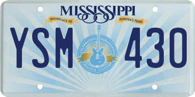 MS license plate YSM430