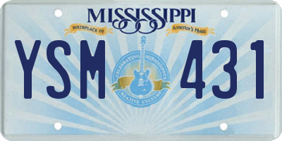 MS license plate YSM431