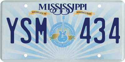 MS license plate YSM434