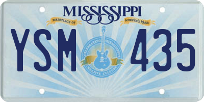 MS license plate YSM435