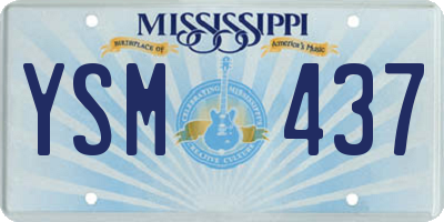 MS license plate YSM437