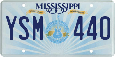 MS license plate YSM440