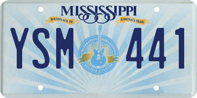 MS license plate YSM441