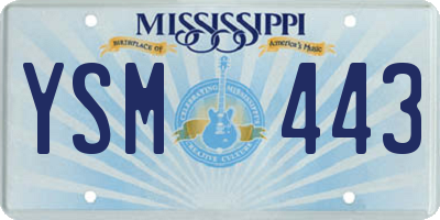 MS license plate YSM443